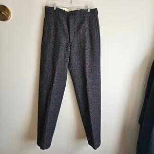 Mens Johnson Woolen Mills Plaid Wool Hunting Pants 34x33